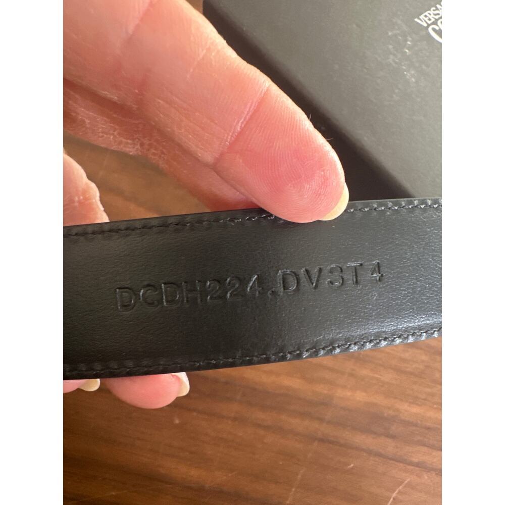 NWT Versace Virtus Barocco Print Leather Belt Size 80/32 - Picture 7 of 8
